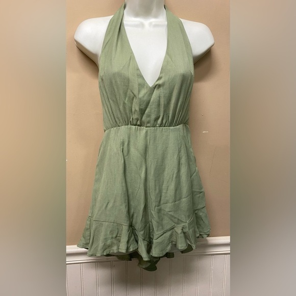 Blue Rain Francescas Green Halter Romper Size M NWT - Picture 1 of 3